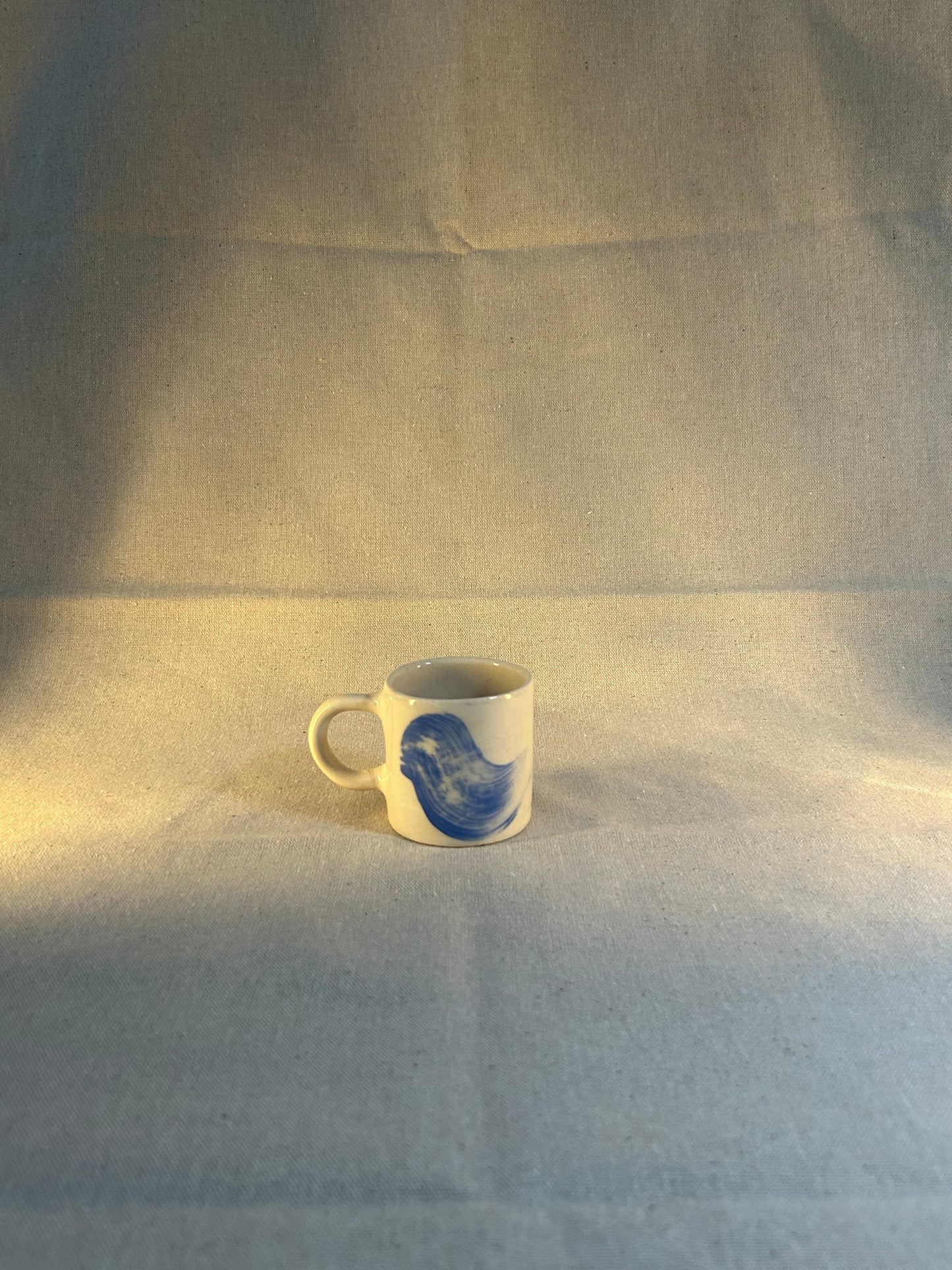 Mavi Fırça Darbesi Fincan