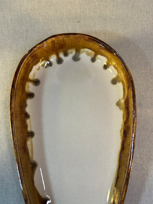 Akıtma Hardal Beyaz Badem Servis Tabağı