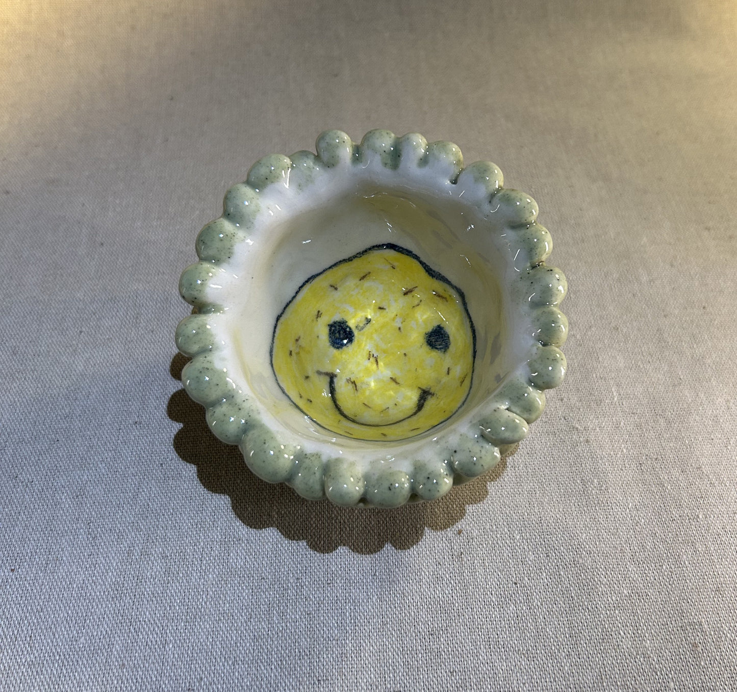 Yellow Çilli Smile Lokma Kase
