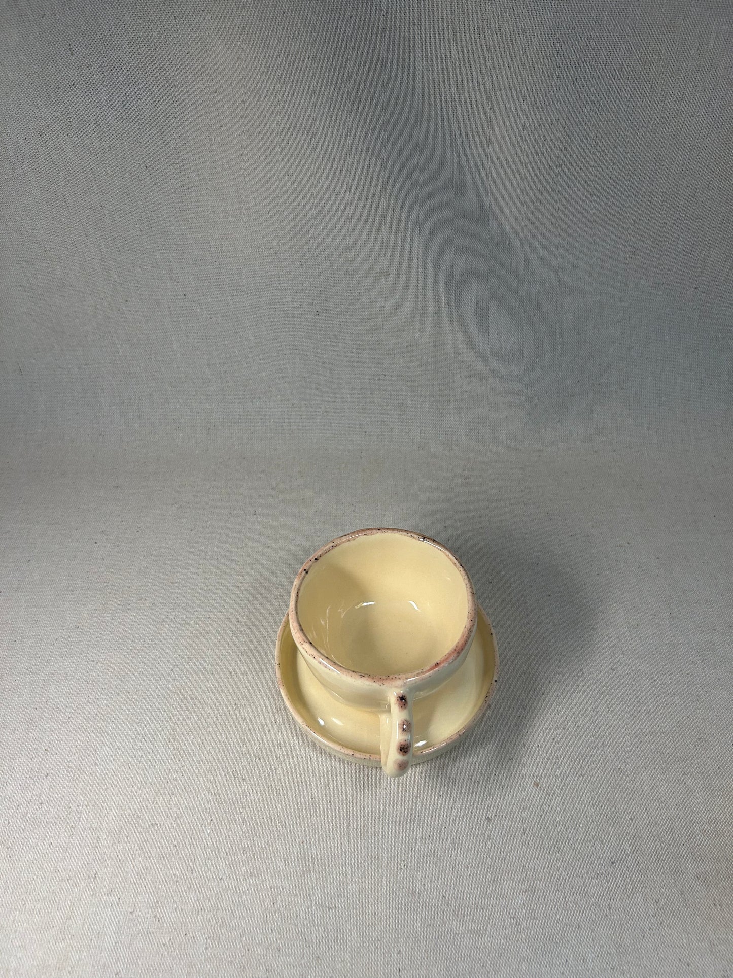 Soft Benekli Krem Kahve Fincanı