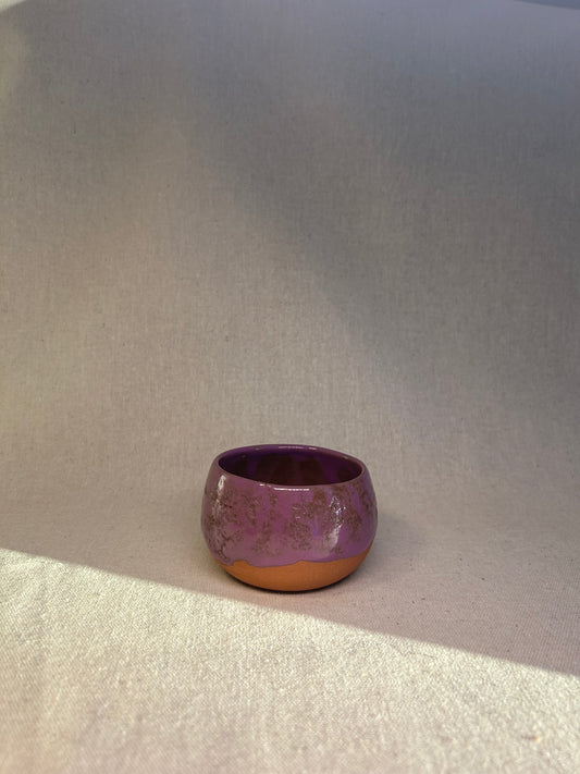 Dokulu Mor Mini Saksı