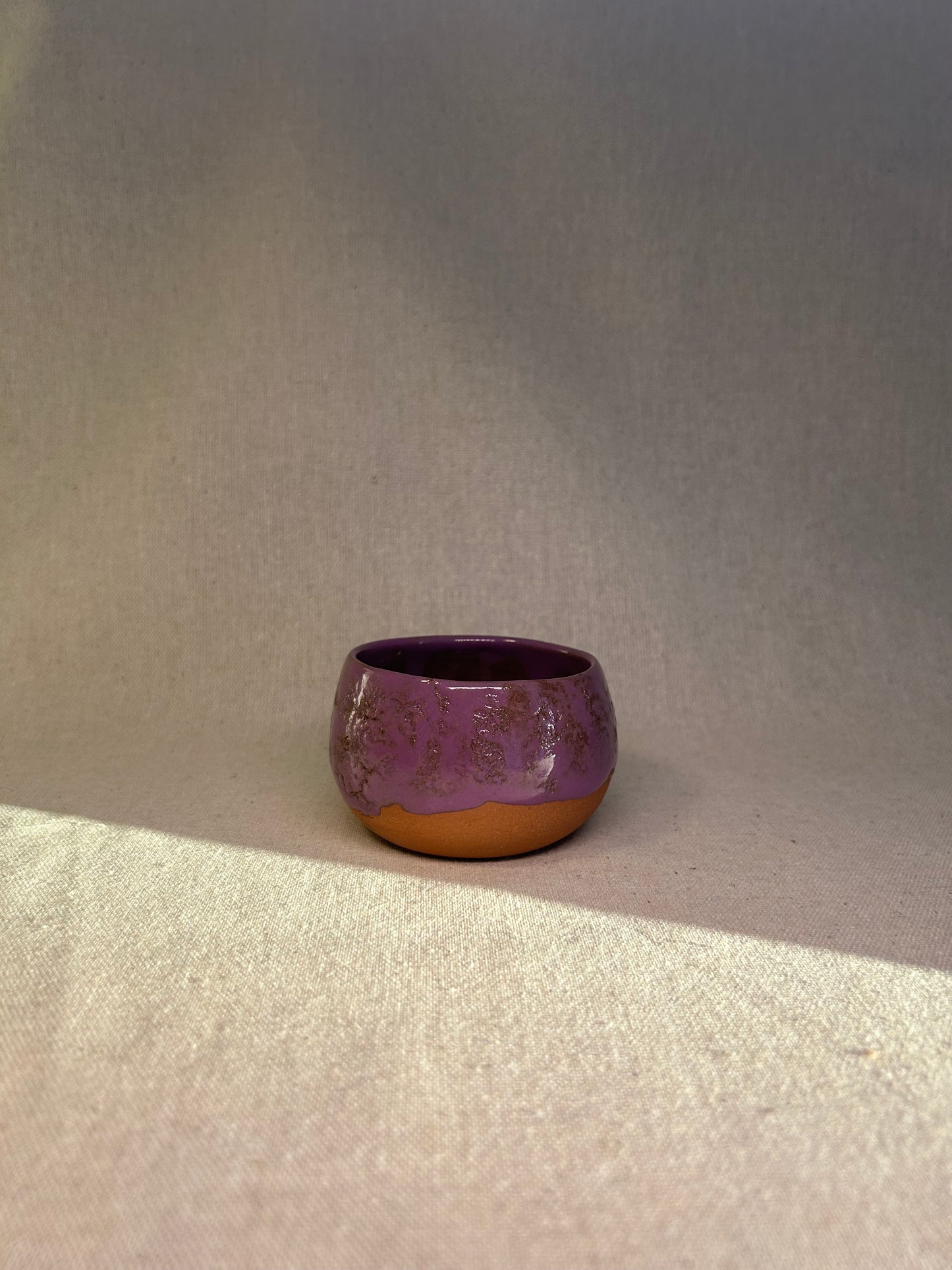 Dokulu Mor Mini Saksı