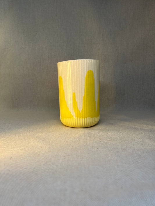 Lacivert & Sarı Tırtıklı Dalga Kupalar