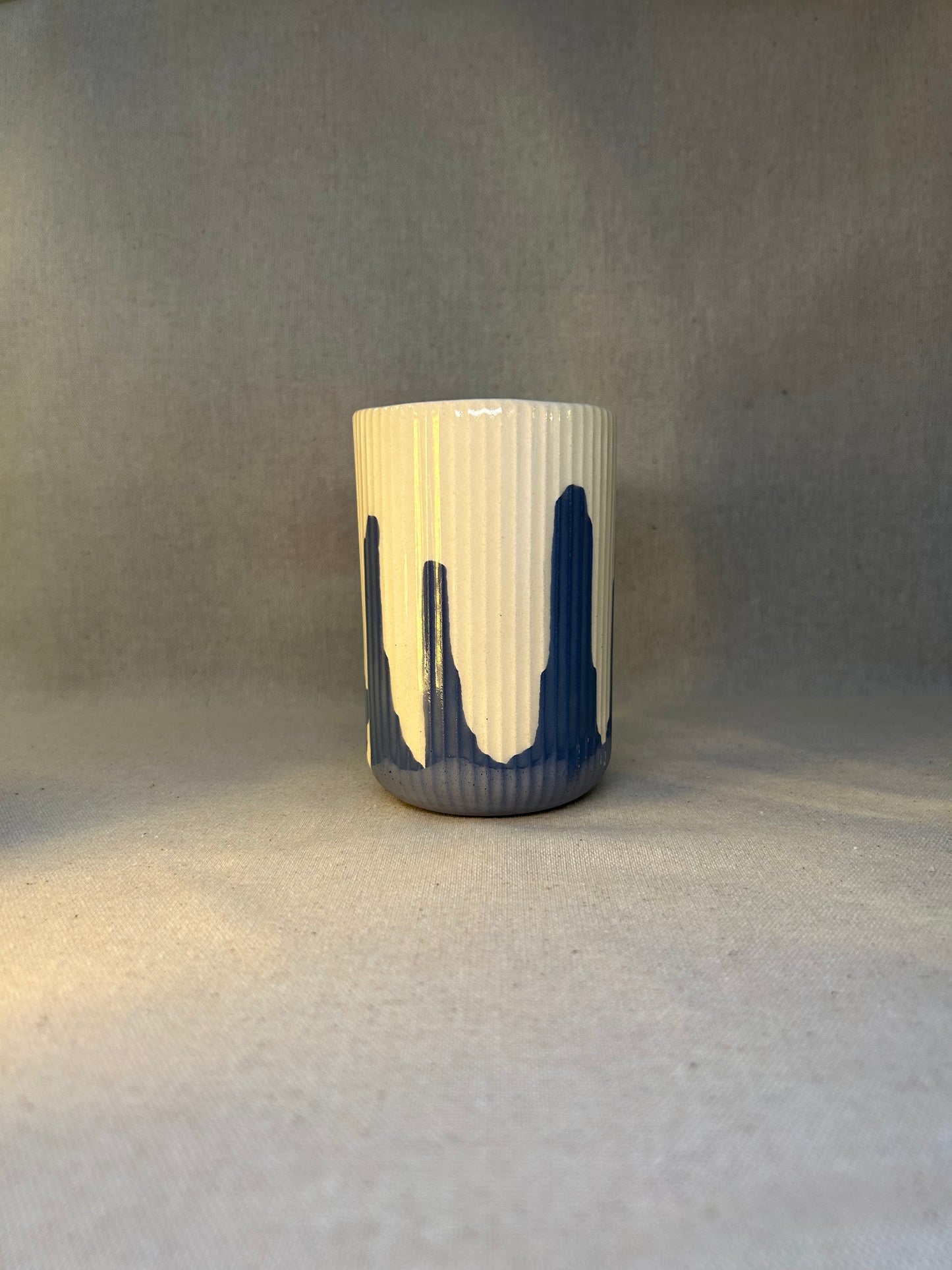 Lacivert & Sarı Tırtıklı Dalga Kupalar