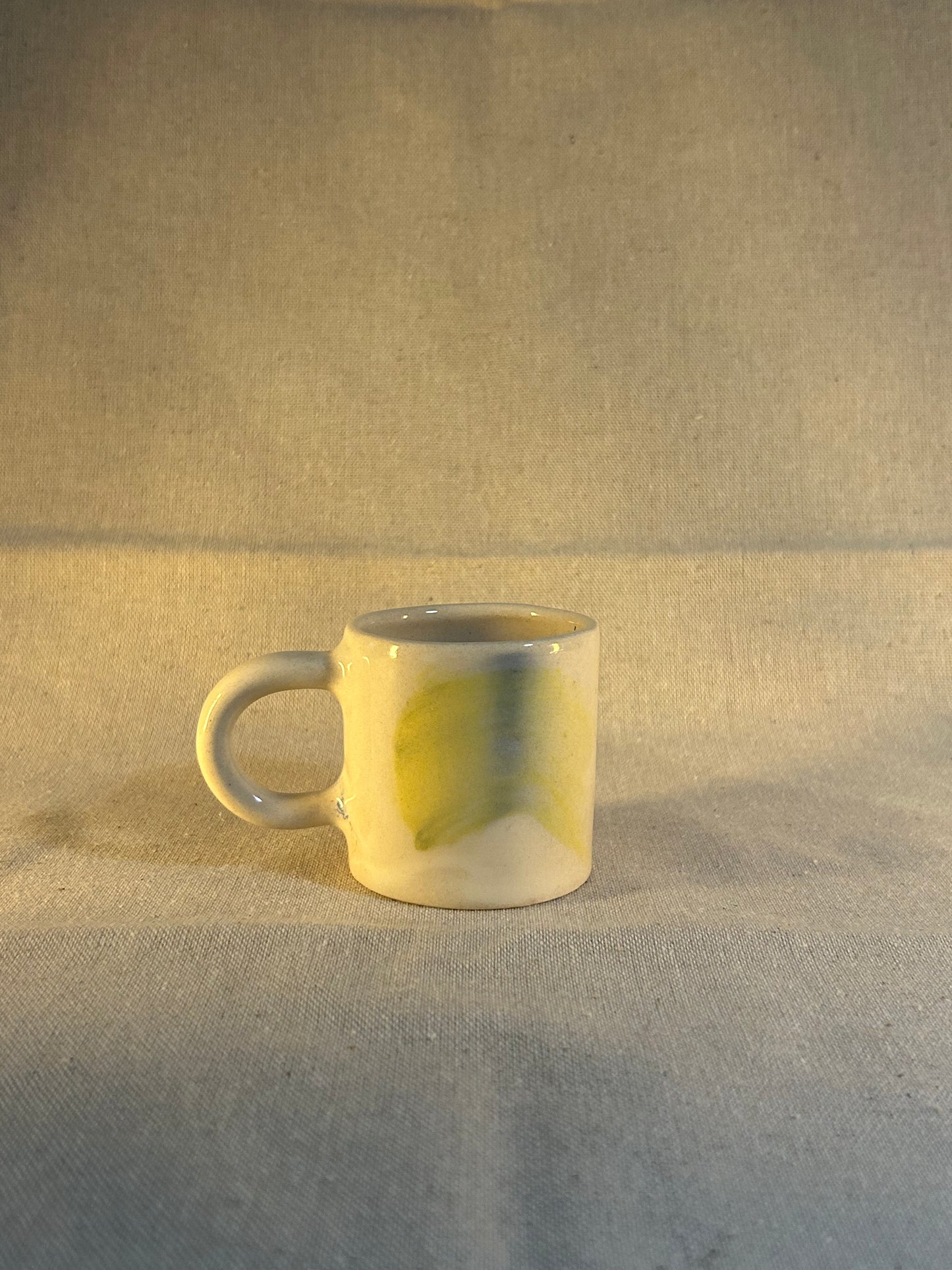 Sarı Fırça Darbesi Küçük Fincan