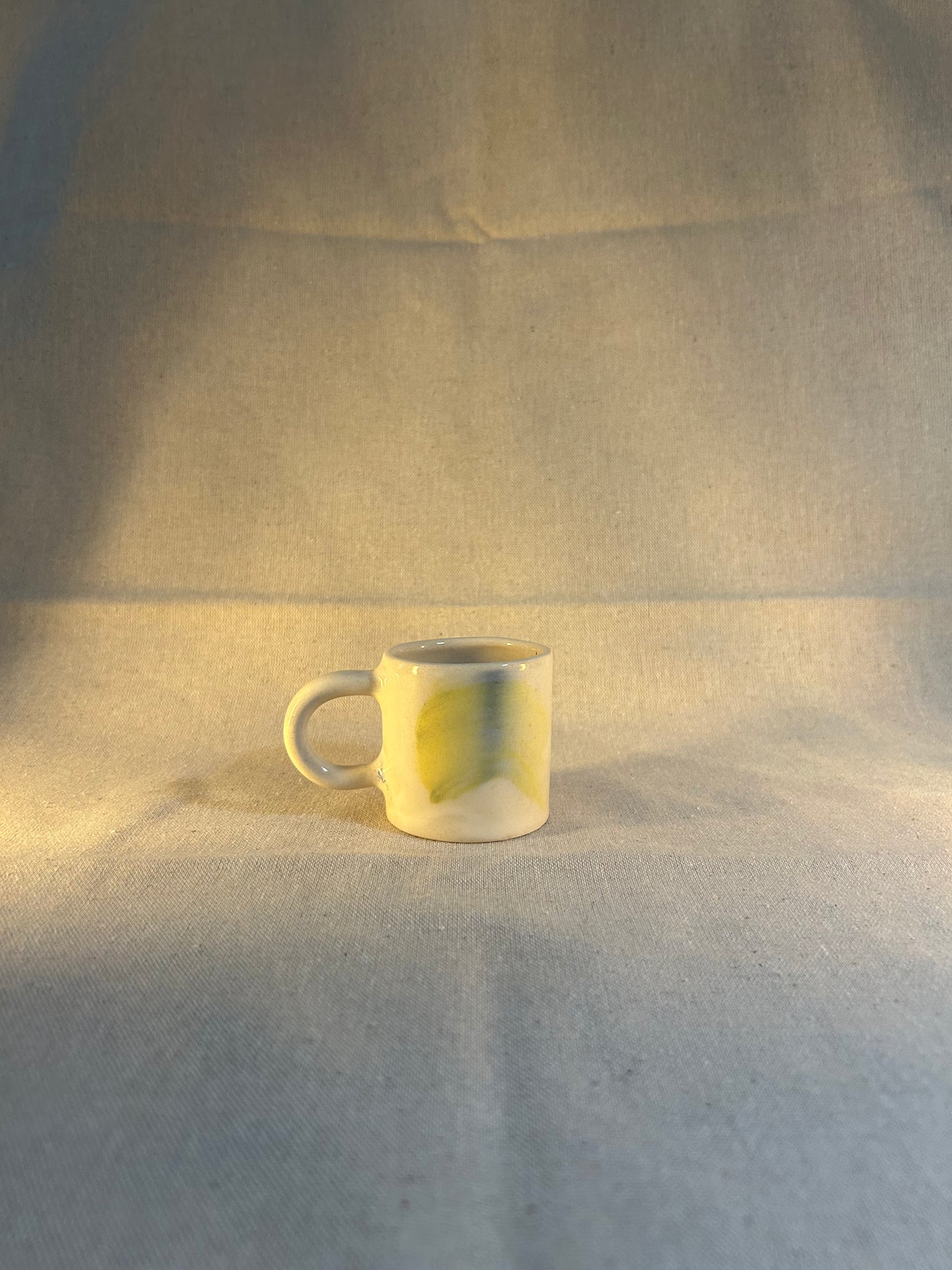 Sarı Fırça Darbesi Küçük Fincan