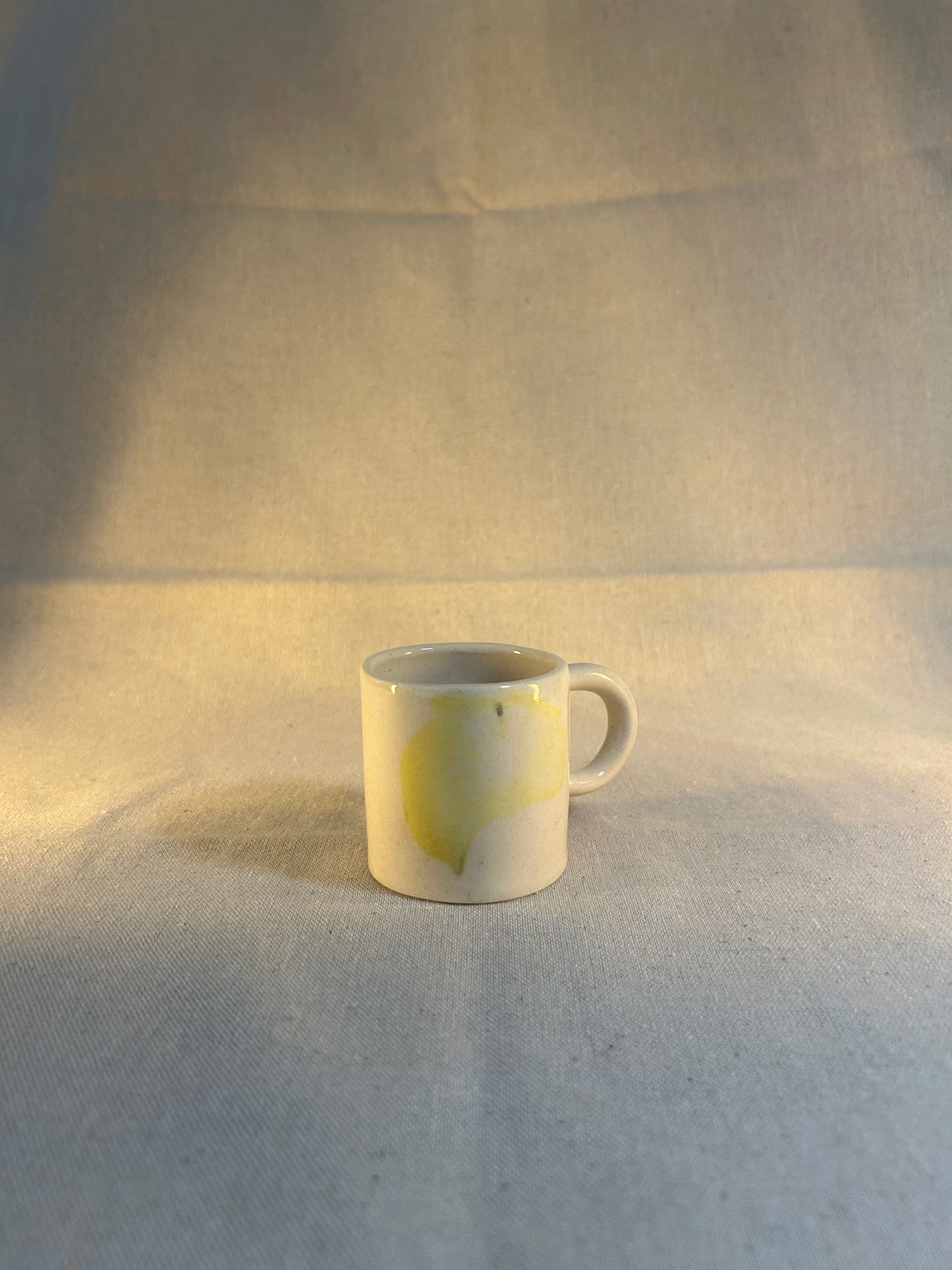 Sarı Fırça Darbesi Küçük Fincan