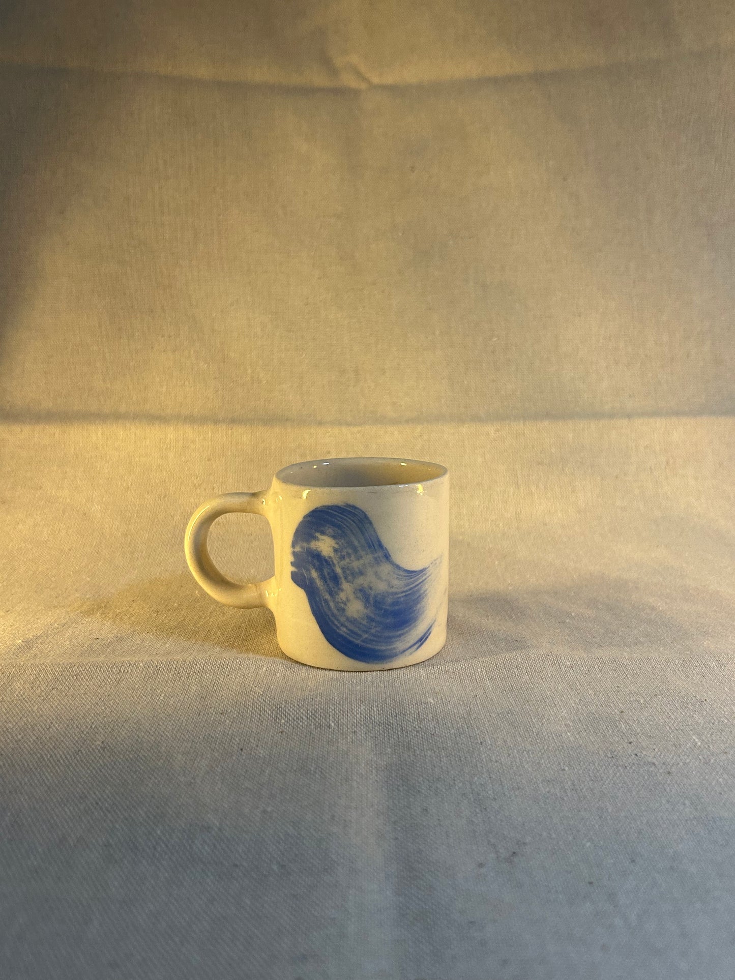 Mavi Fırça Darbesi Fincan