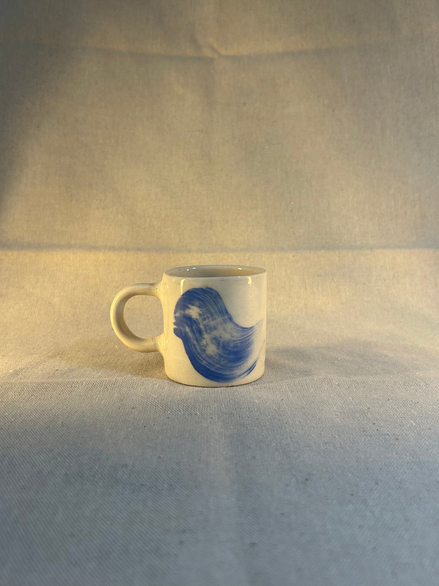 Mavi Fırça Darbesi Fincan