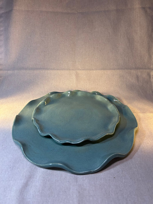 Su Yeşili Papatya Tabak Seti