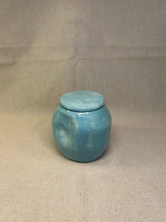 Mavi Çarkıfelek Dokunuşlu Kavanoz