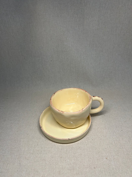 Soft Benekli Krem Kahve Fincanı