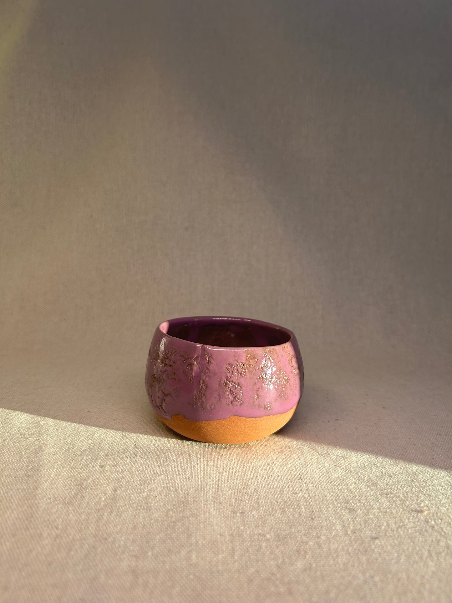 Dokulu Mor Mini Saksı