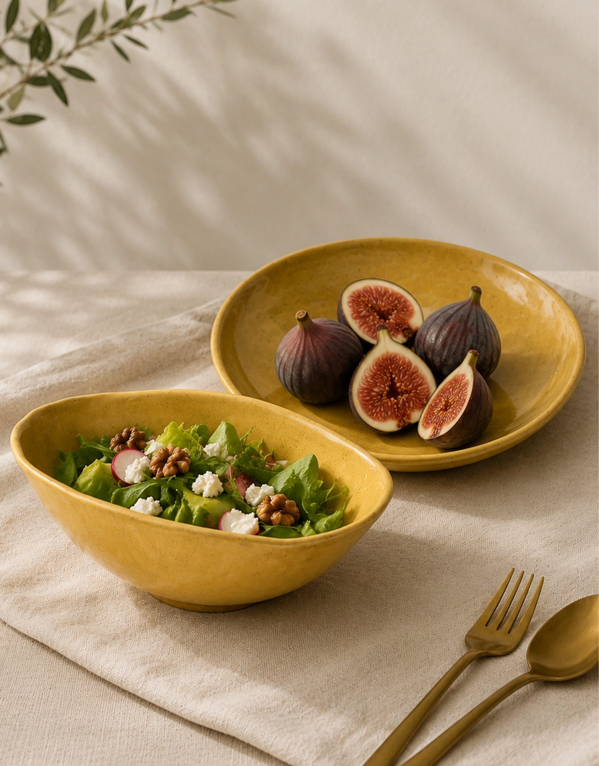 2'li Hardal Sarısı Salata Tabağı